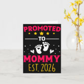 Awesome Promoted To Mommy 2026 Pregnancy Announcem カード (黄色い花)