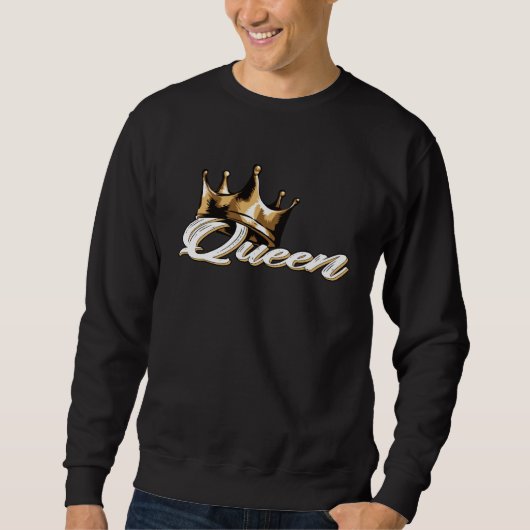Awesome Queen Crown Crown me font queen スウェットシャツ (正面)