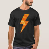 Awesome Retro ORANGE FALL CAMO Lightning Bolt Tシャツ (正面)