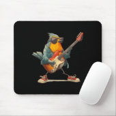 Awesome Robin Bird With Electric Guitar For Boys A マウスパッド (マウス)