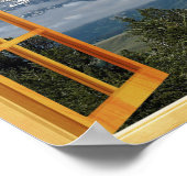 Awesome Rocky Mountain Fake Window Frame Poster ポスター (角)