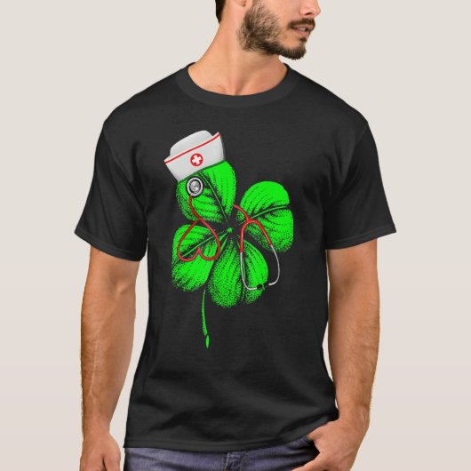 Awesome Saint Patrick's Day Doctor Shamrock Hat Ir Tシャツ (正面)