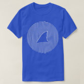 Awesome Shark Fin Line Art Shark Lover Pullover Tシャツ (デザイン正面)