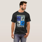 Awesome since 1971 Wakeboard lifestyle 1 Tシャツ (正面フル)