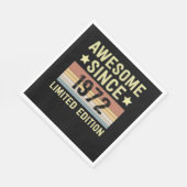 Awesome Since 1972 Birthday スタンダードランチョンナプキン (角)