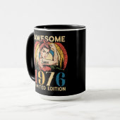 Awesome Since 1976 50th Women's Birthday Retro  マグカップ (正面左)