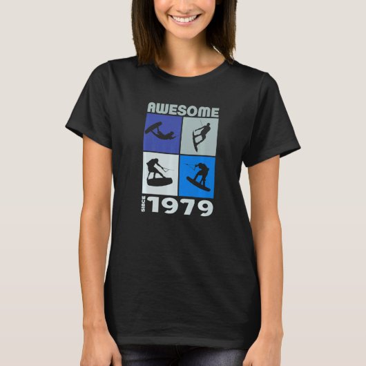 Awesome since 1979 Wakeboard lifestyle Tシャツ (正面)