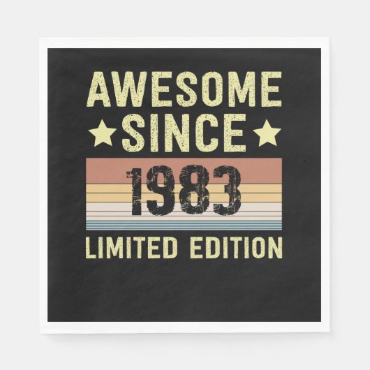 Awesome Since 1983 Birthday スタンダードランチョンナプキン (正面)