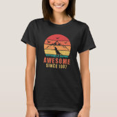 Awesome Since 1987 Retro 35th Birthday Dinosaur 35 Tシャツ (正面)