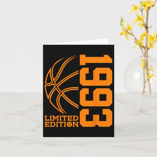 Awesome Since 1993 Birthday Bysketbyll Limited Edi カード (黄色い花)