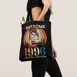 Awesome Since 1996 Retro 30th Women's Birthday トートバッグ