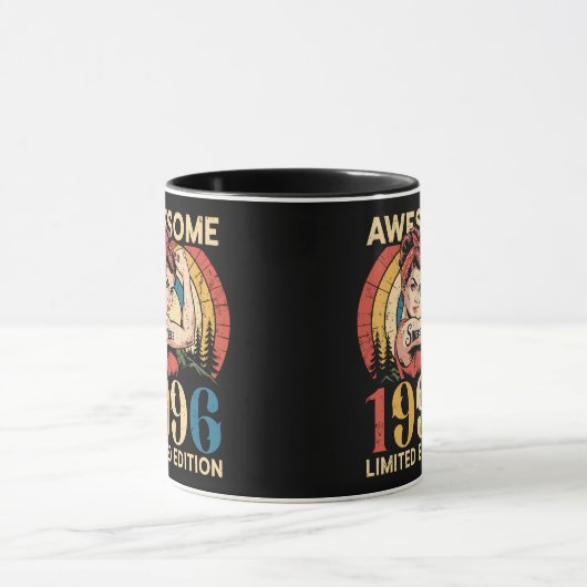 Awesome Since 1996 Retro 30th Women's Birthday マグカップ (中央)