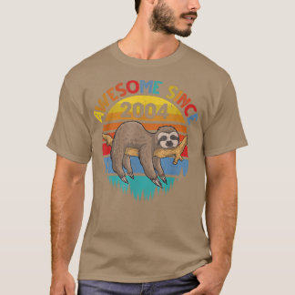 Awesome Since 2004 Sloth Birthday 18 Years Old Bir Tシャツ