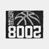 Awesome Since 2008 Birthday Bysketbyll Limited Edi フリースブランケット (正面(横))