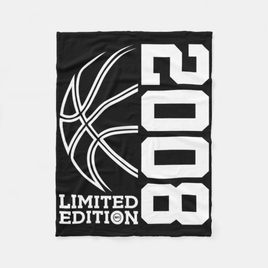 Awesome Since 2008 Birthday Bysketbyll Limited Edi フリースブランケット (正面)