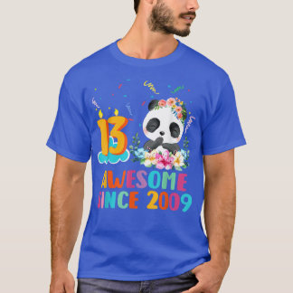 Awesome since 2009 13th Birthday 13 Year Old Panda Tシャツ