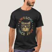 Awesome Since 2009 Birthday Gift Cat Tシャツ (正面)