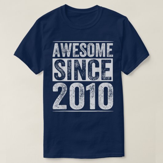 Awesome Since 2010 12th Birthday Vintage  Tシャツ (デザイン正面)