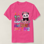 Awesome since 2012 10th Birthday 10 Year Old Panda Tシャツ (デザイン正面)