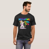 Awesome Since 2013 Dabbing Unicorn Tie Dye Age Tシャツ (正面フル)