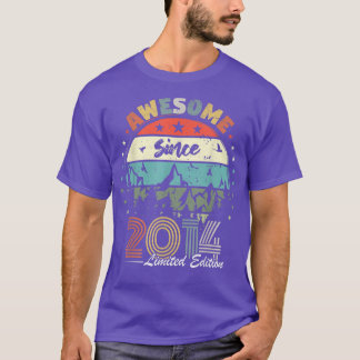 Awesome Since 2014 8th Birthday Boy Girl 8 Years Tシャツ