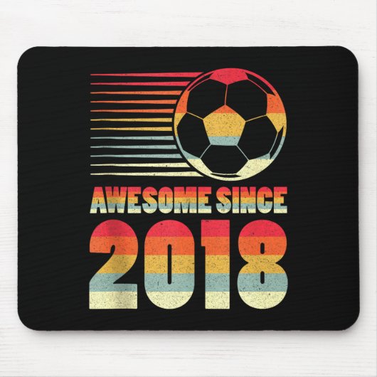 Awesome Since 2018 Soccer 8th Birthday Tank Top マウスパッド (正面)