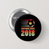 Awesome Since 2018 Soccer 8th Birthday Tank Top  缶バッジ (正面&裏面)