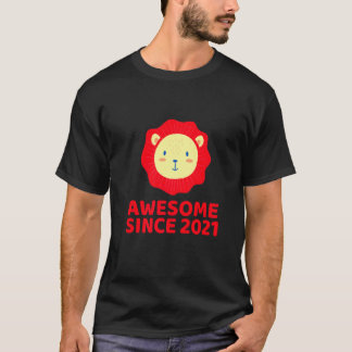 Awesome Since 2021 Sweet Lion  For Kids Boys Girls Tシャツ