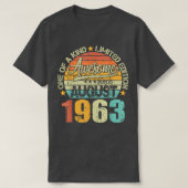 Awesome Since August 1963 59 Years Old 59th Birthd Tシャツ (デザイン正面)