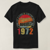 Awesome Since August 1972 50 Years Old 50th Birthd Tシャツ (デザイン正面)