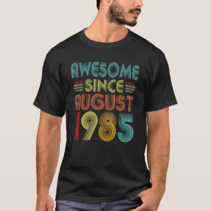 Awesome Since August 1985 Vintage 37 Years Old 37t Tシャツ