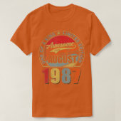 Awesome Since August 1987 35 Years Old 35th Birthd Tシャツ (デザイン正面)