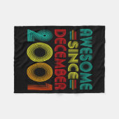 Awesome Since December 2001 Years 24th Bday Funny  フリースブランケット (正面(横))