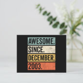 Awesome Since December 2003 Birthday ポストカード (スタンド正面)
