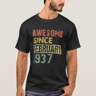 Awesome Since February 1937 85Th Birthday Tシャツ
