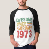 Awesome Since February 1973 50th Birthday Gift Tシャツ (正面)