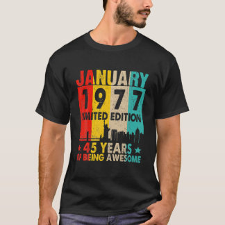 Awesome Since January 1977 45Th Birthday Vintage R Tシャツ