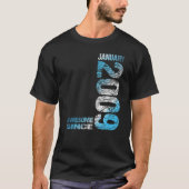 Awesome since January 2009 14th Birthday Born 2009 Tシャツ (正面)