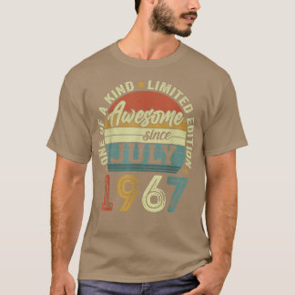 Awesome Since July 1967 55 Years Old 55th Birthday Tシャツ