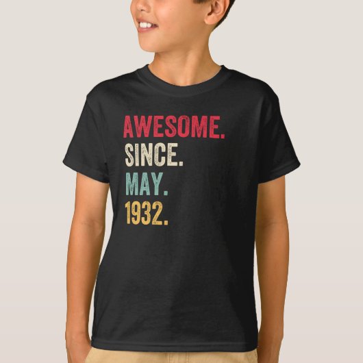 Awesome Since May 1932 Birthday Tシャツ (正面)
