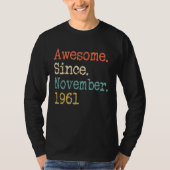 Awesome Since November 1961 60th Tシャツ (正面)