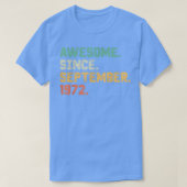 Awesome Since September 1972 50th Birthday Gift 50 Tシャツ (デザイン正面)