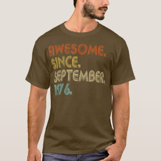 Awesome Since September 1976 Vintage 46th Birthday Tシャツ