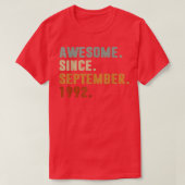 Awesome Since September 1992 30th Birthday Gift 30 Tシャツ (デザイン正面)