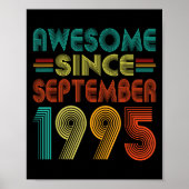 Awesome Since September 1995 Years 30th Bday Funny ポスター (正面)