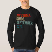 Awesome Since September 2011 11th Birthday 11 Year Tシャツ (正面)