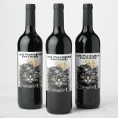 Awesome Steampunk Cat  ワインラベル (ボトル)