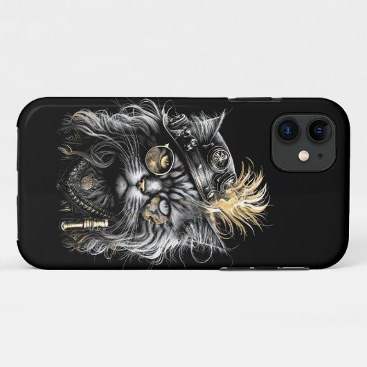 Awesome Steampunk Cat  Case-Mate iPhoneケース (裏面(横))