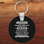 Awesome Stepdaughter For Step Bonus Dad Fathers Da キーホルダー (正面)