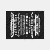 Awesome Stepdaughter For Step Bonus Dad Fathers Da フリースブランケット (正面(横))